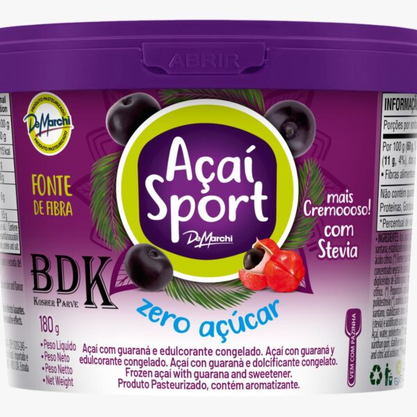 DEMARCHI Açaí Sport mit Guaraná ohne Zucker - Açaí Sport com Guaraná zero açucar, 180g