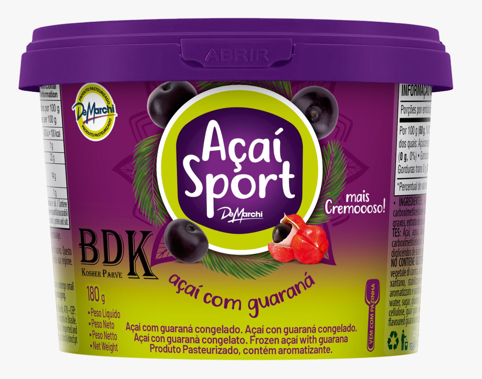 Acai-com-guarana.jpeg DEMARCHI Açaí Sport mit Guaraná – Açaí Sport com Guaraná, 180g – Bild 1