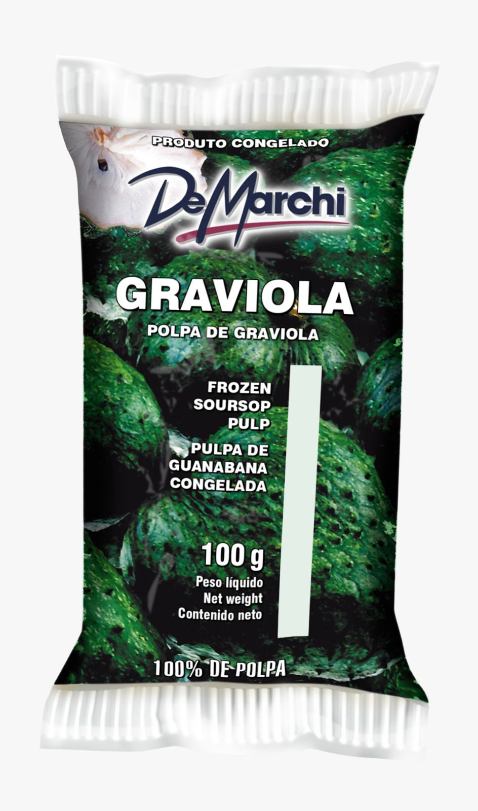 De-Marchi-polpa-de-graviola-.jpeg DEMARCHI Graviola Fruchtpüree – Polpa de Graviola, 100g – Bild 1