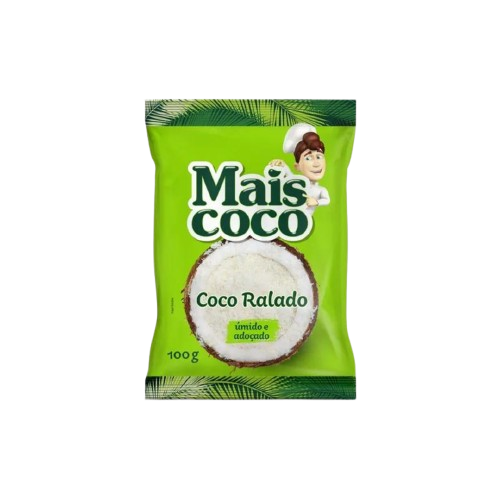 Coco ralado umido e adocado Kokosraspel Mais Coco - 100g