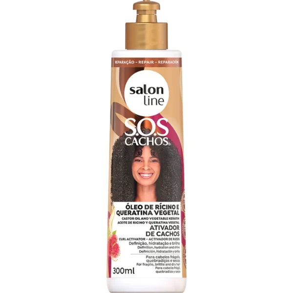 SOS Curls Activator mit Rizinusöl und Keratin - Salon Line 300ml