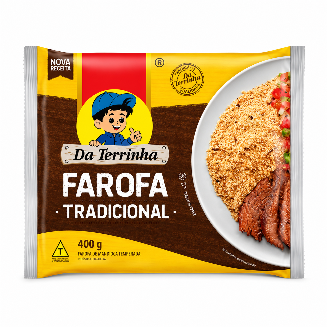 farofa.png Farofa pronta traditional Da Terrinha - 400g – Bild 1